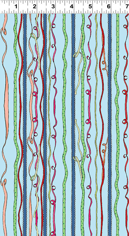 RIBBON STRIPE in Light Denim from the Just What I Wanted Fabric Line, Toad Hollow Fabrics