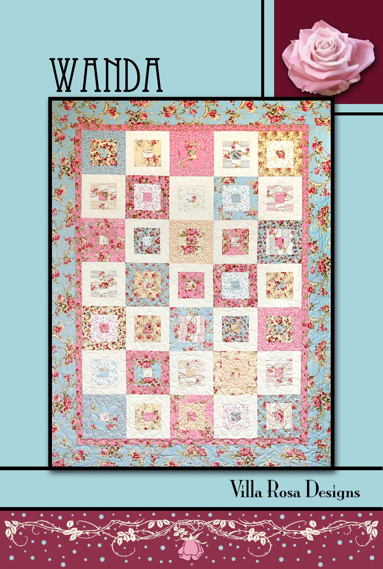 WANDA QUILT PATTERN from Villa Rosa Designs, Toad Hollow Fabrics