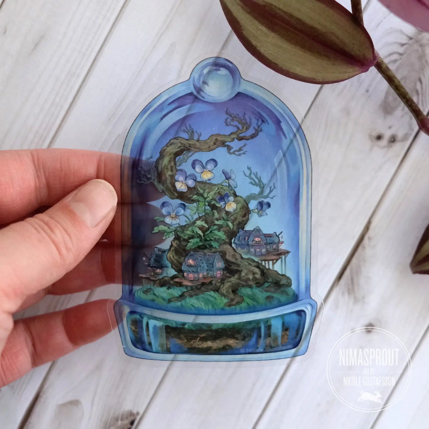 VIOLA TERRARIUM vinyl sticker from Nimasprout