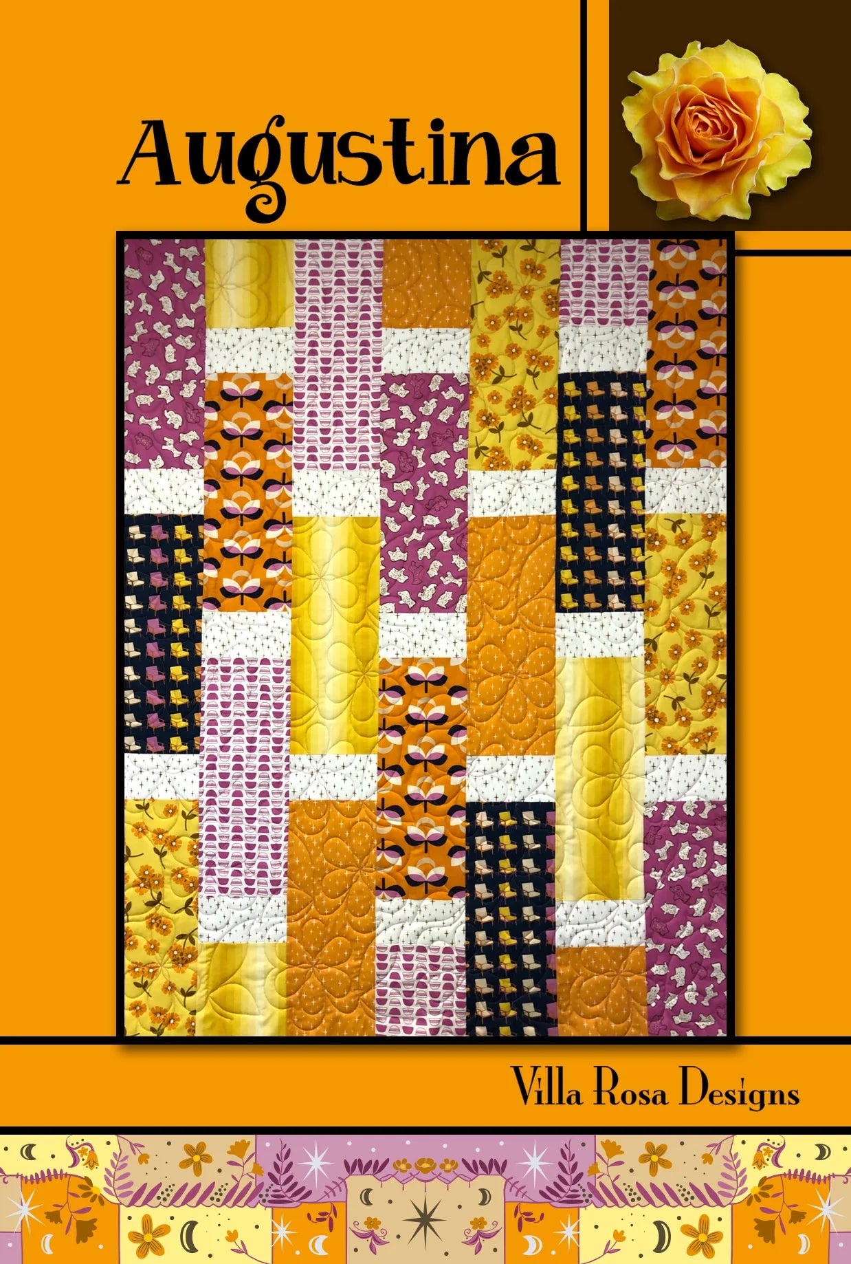 AUGUSTINA QUILT PATTERN from Villa Rosa Designs, Toad Hollow Fabrics