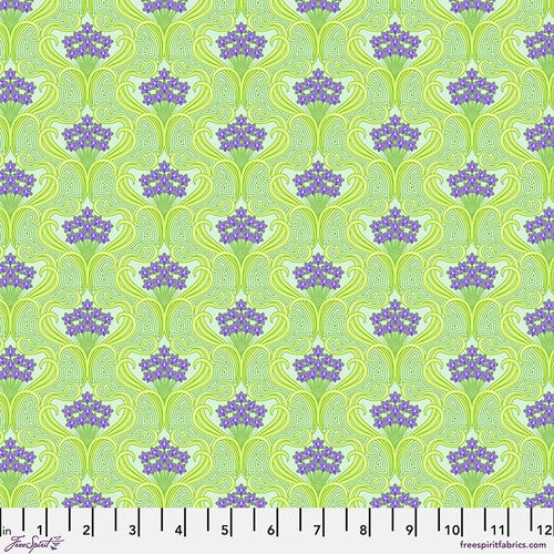 ENTWINE Lime from BELLE EPOQUE by Stacy Peterson, Toad Hollow Fabrics