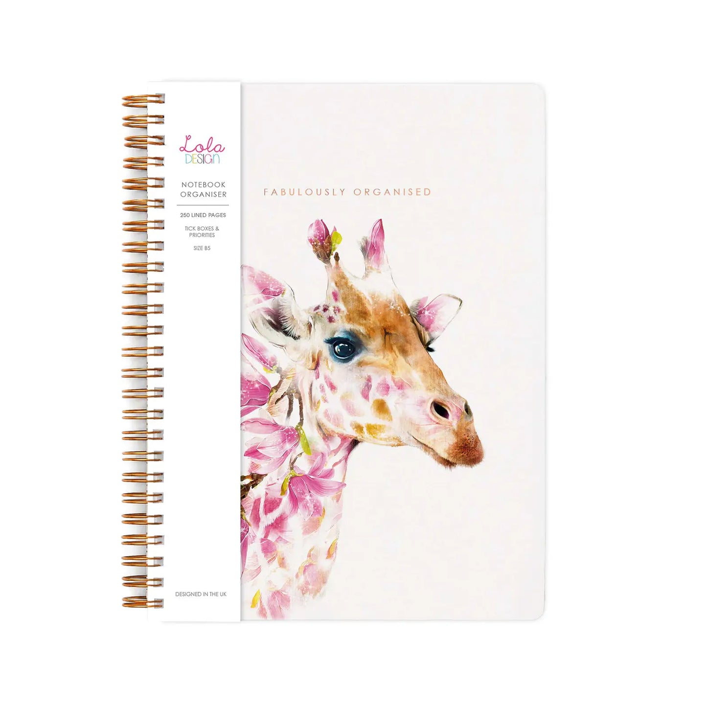 WIRE BOUND GIRAFFE NOTEBOOK/PLANNER/JOURNAL