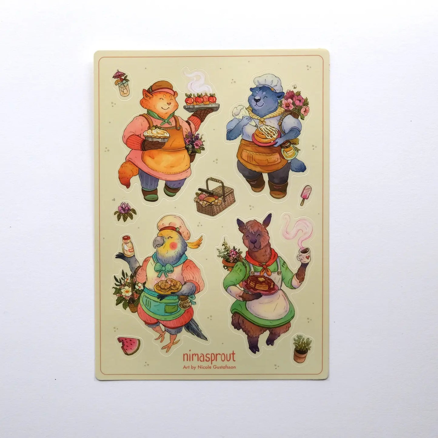 BAKERY FRIENDS STICKER SHEET from Nimasprout