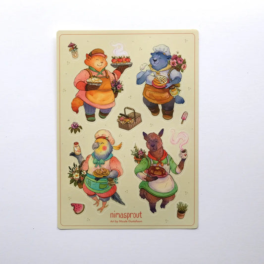 BAKERY FRIENDS STICKER SHEET from Nimasprout