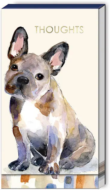 FRENCH BULLDOG Long Fold Over Notepad