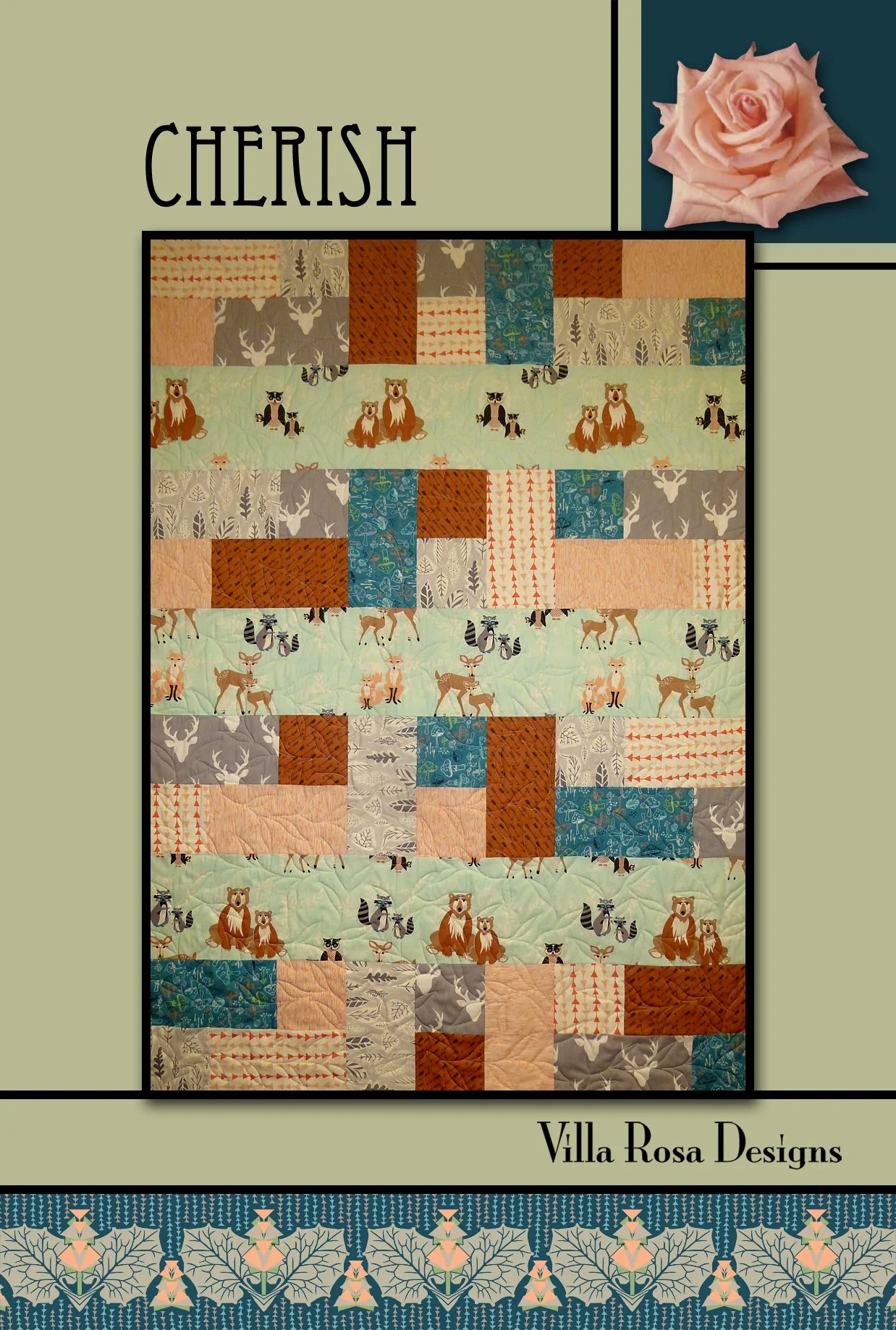 CHERISH QUILT PATTERN from Villa Rosa Designs, Toad Hollow Fabrics