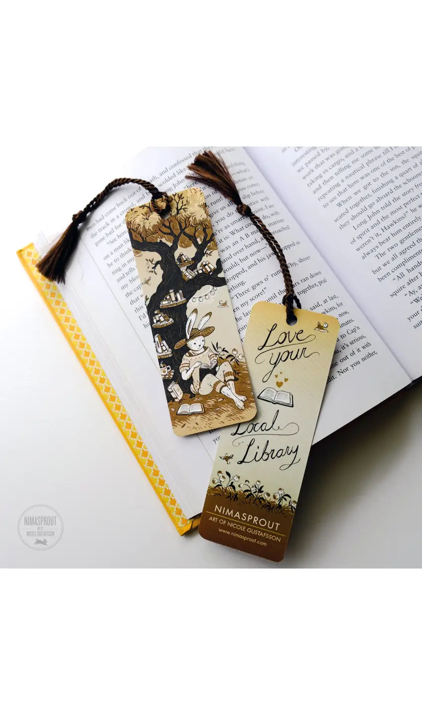 LOVE YOUR LOCAL LIBRARY Bookmark from Nimasprout
