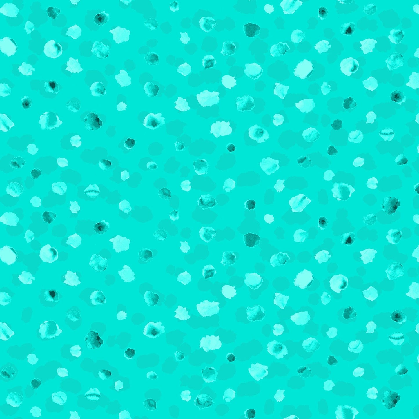 DOTS Dark Aqua - ART CLUB by Anita Jarem, 100% Cotton, Toad Hollow Fabrics