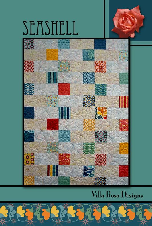 SEASHELL QUILT PATTERN from Villa Rosa Designs, Toad Hollow Fabrics