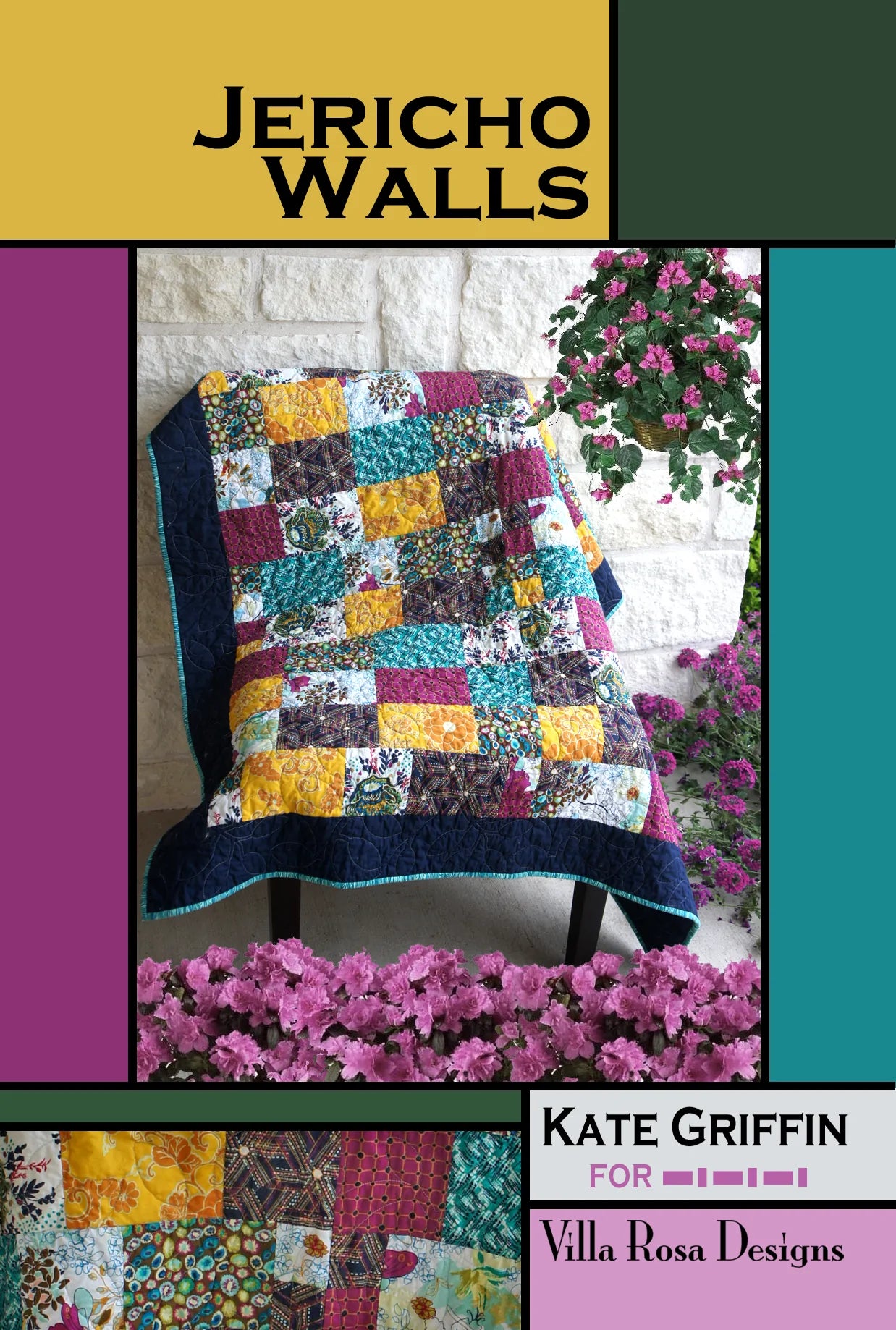 JERICHO WALLS QUILT PATTERN from Villa Rosa Designs, Toad Hollow Fabrics