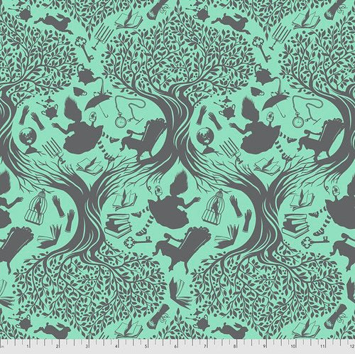 DOWN THE RABBIT HOLE - DAYDREAM - Curiouser and Curiouser by Tula Pink, Alice in Wonderland, 100% Cotton, Toad Hollow Fabrics