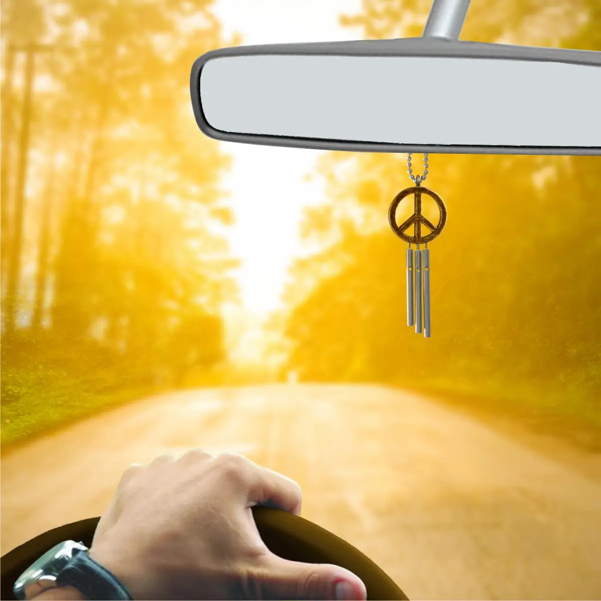 PEACE SIGN Car Chime, Musical Car Charm
