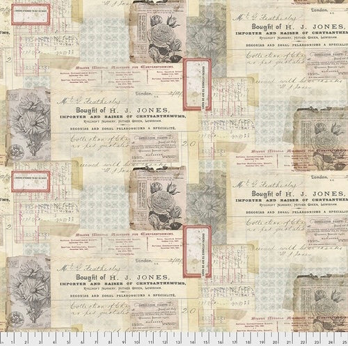 CHRYSANTHEMUM - from Tim Holtz Eclectic Elements line - by Free Spirit Fabrics- 100% Cotton, Toad Hollow Fabrics