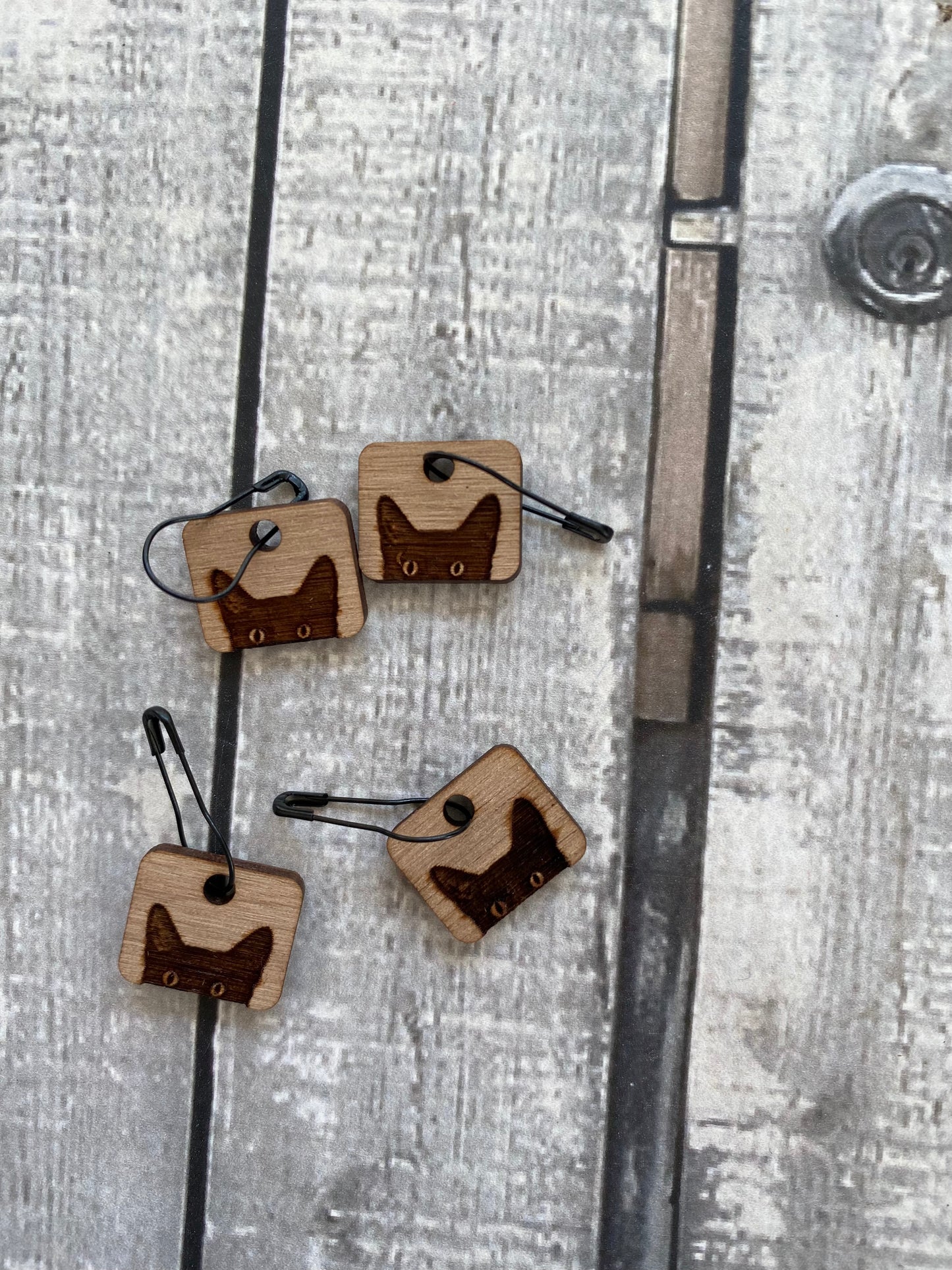 WOODEN STITCH MARKERS/PROGRESS KEEPERS from Dog Star Knits, The Olde Curiosity Shoppe, Toad Hollow Paper