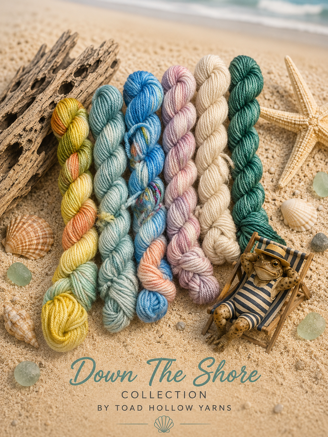 DOWN THE SHORE MINI SKEINS - July Toad Hollow Reunion Tour Yarn Club