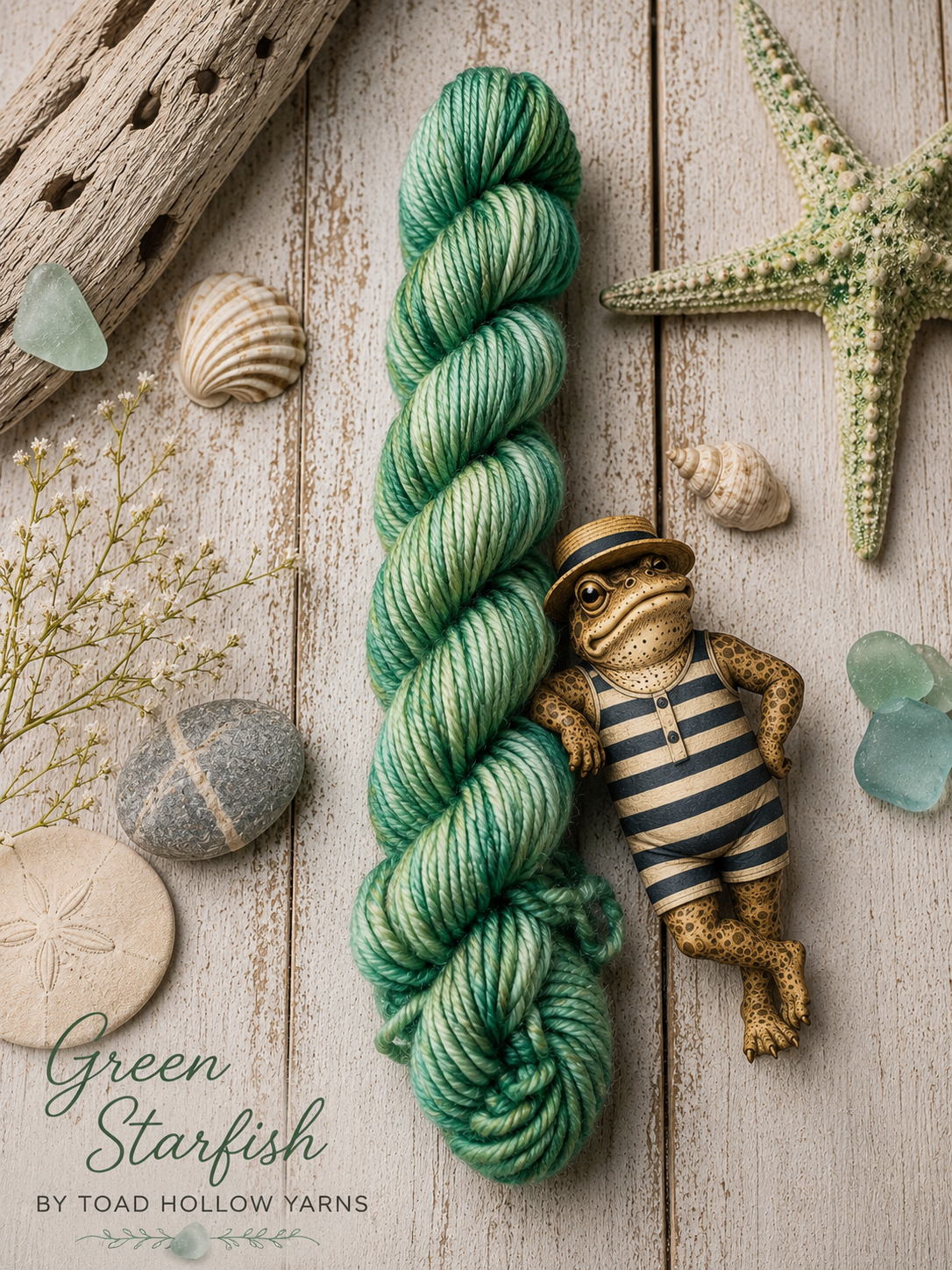 GREEN STARFISH, Toad Hollow Yarns