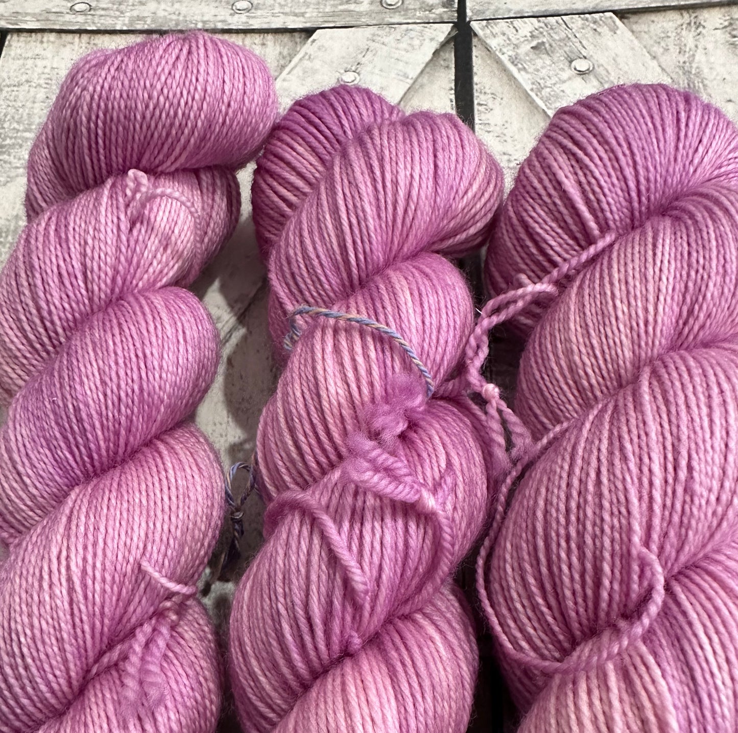 PURPLE CLOVER  from our Ostara Collection, Hand Dyed Superwash Merino Yarn,Toad Hollow Yarns