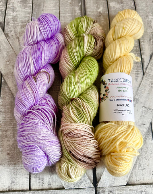 3 SKEIN KIT 1, perfect for shawls and sweaters, Toad Hollow Yarns