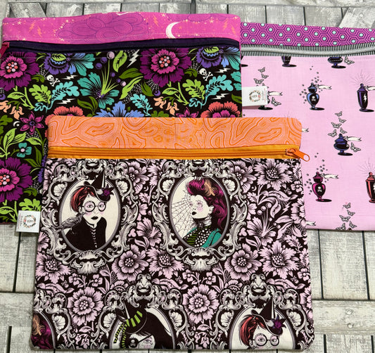 Zippered Cross Stitch Bag - NIGHTSHADE DEJA VU Project Bags - Toad Hollow Bags