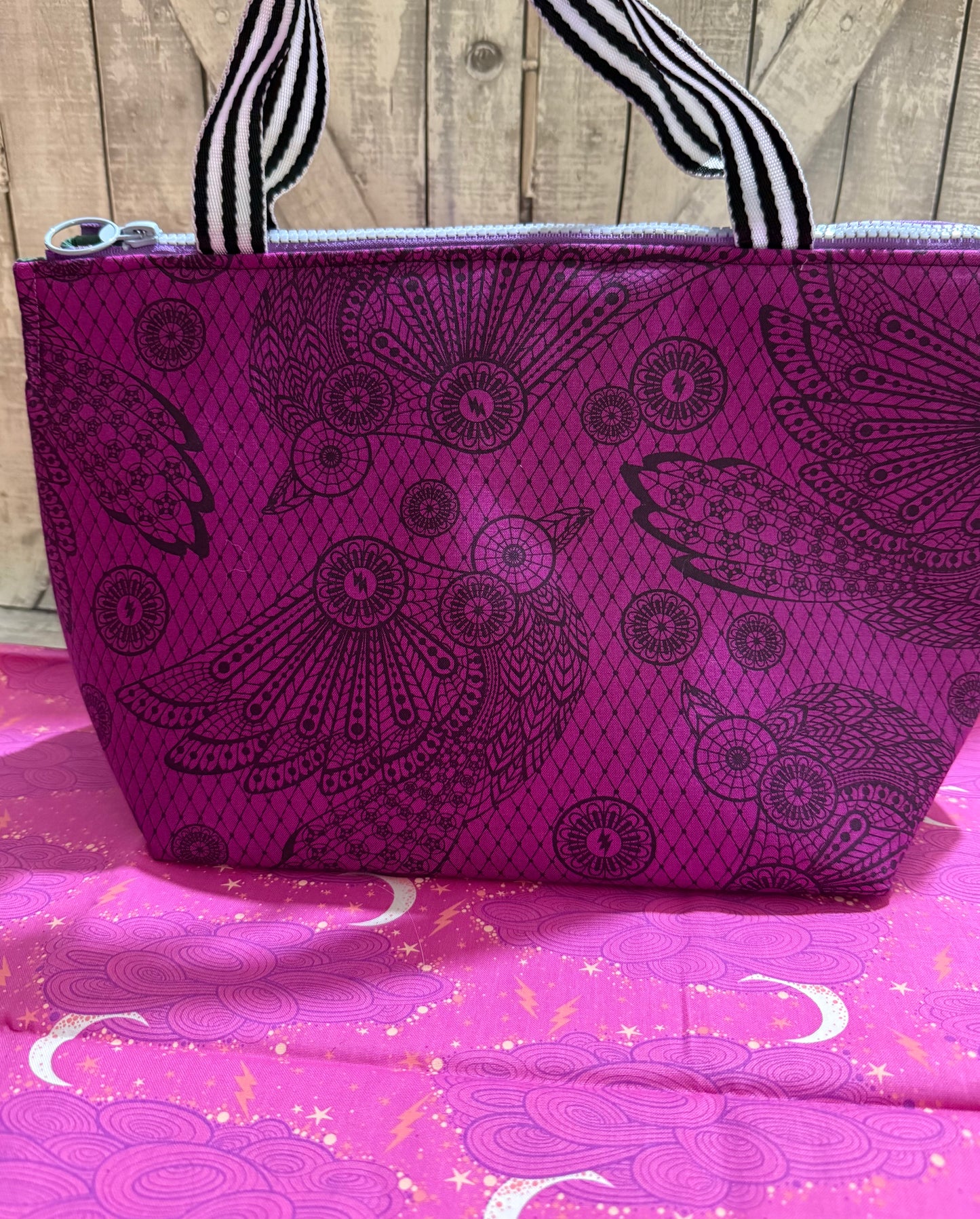 NIGHTSHADE DEJA VU Kit Bag -  size small, Toad Hollow Bags, Knitting Project Bag