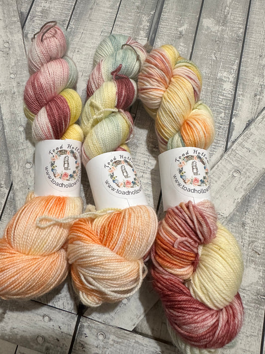 DOWN A NARROW PATH - Hand Dyed Yarn, Toad Hollow yarns