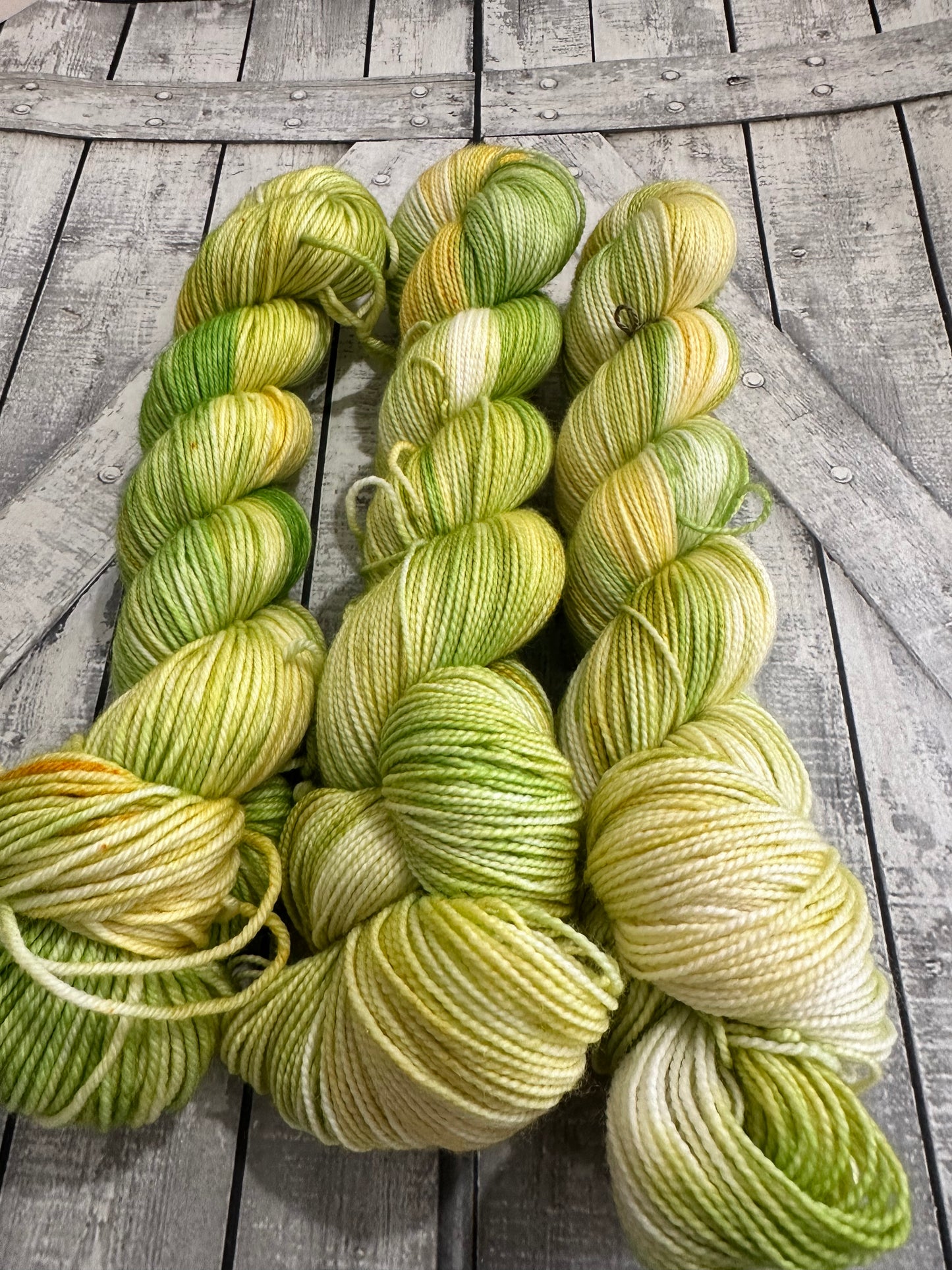 DANDY LIONS  from our Ostara Collection, Hand Dyed Superwash Merino Yarn,Toad Hollow Yarns