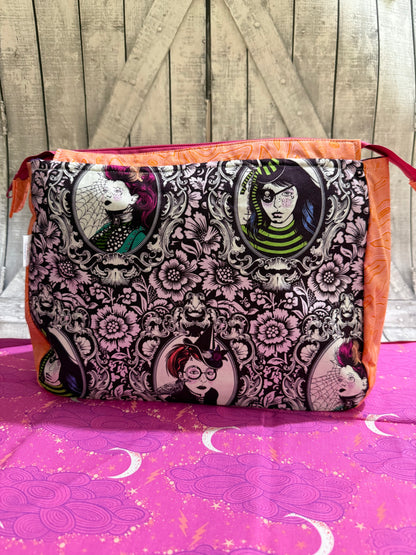 Large Knitting Bag in NIGHTSHADE DEJA VU  Project Bags - Toad Hollow Bags