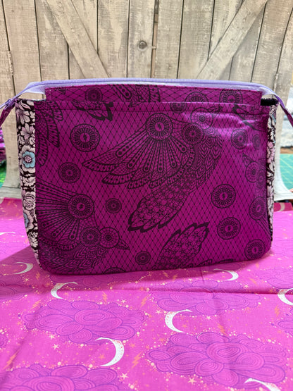 Large Knitting Bag in NIGHTSHADE DEJA VU  Project Bags - Toad Hollow Bags