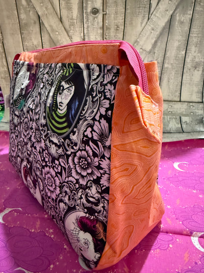 Large Knitting Bag in NIGHTSHADE DEJA VU  Project Bags - Toad Hollow Bags