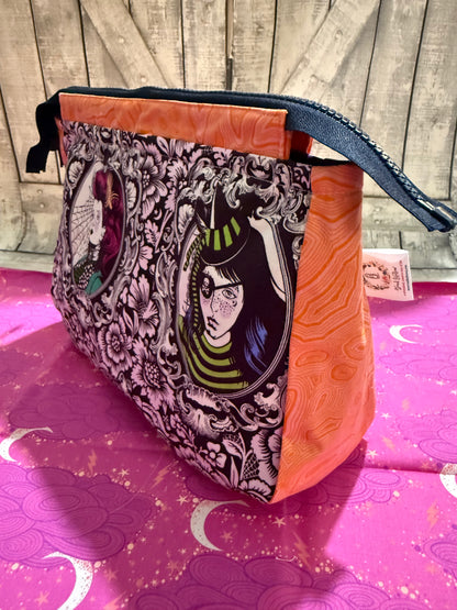 Medium Zippered Project Bags in NIGHTSHADE DEJA VU  - Toad Hollow Bags
