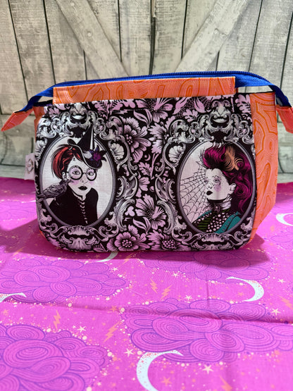 Small Zippered Project Bags in NIGHTSHADE DEJA VU  - Toad Hollow Bags