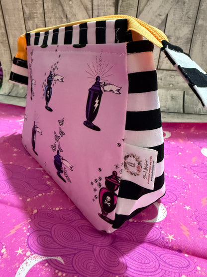 Small Zippered Project Bags in NIGHTSHADE DEJA VU  - Toad Hollow Bags