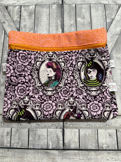 Zippered Cross Stitch Bag - NIGHTSHADE DEJA VU Project Bags - Toad Hollow Bags