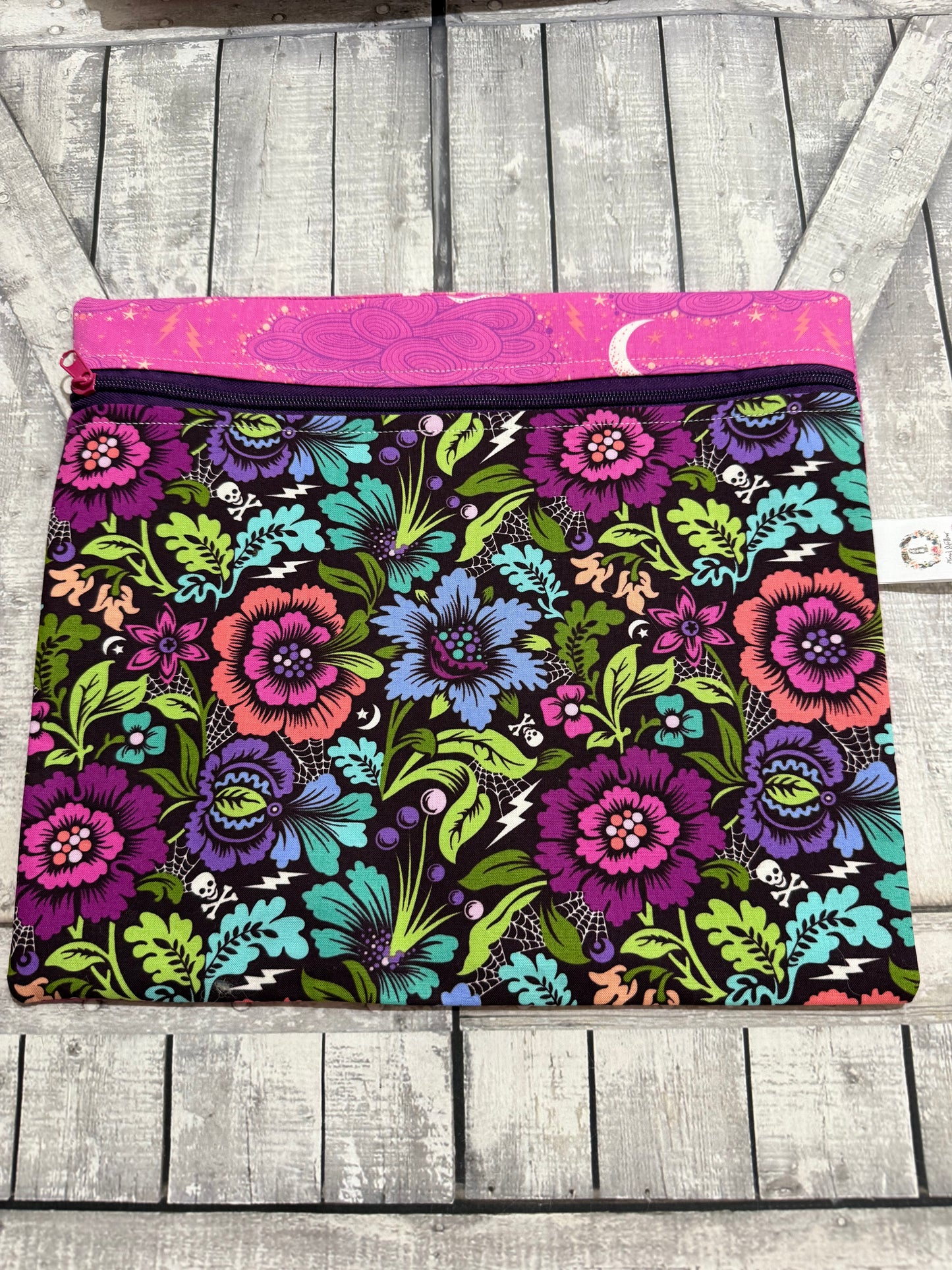 Zippered Cross Stitch Bag - NIGHTSHADE DEJA VU Project Bags - Toad Hollow Bags