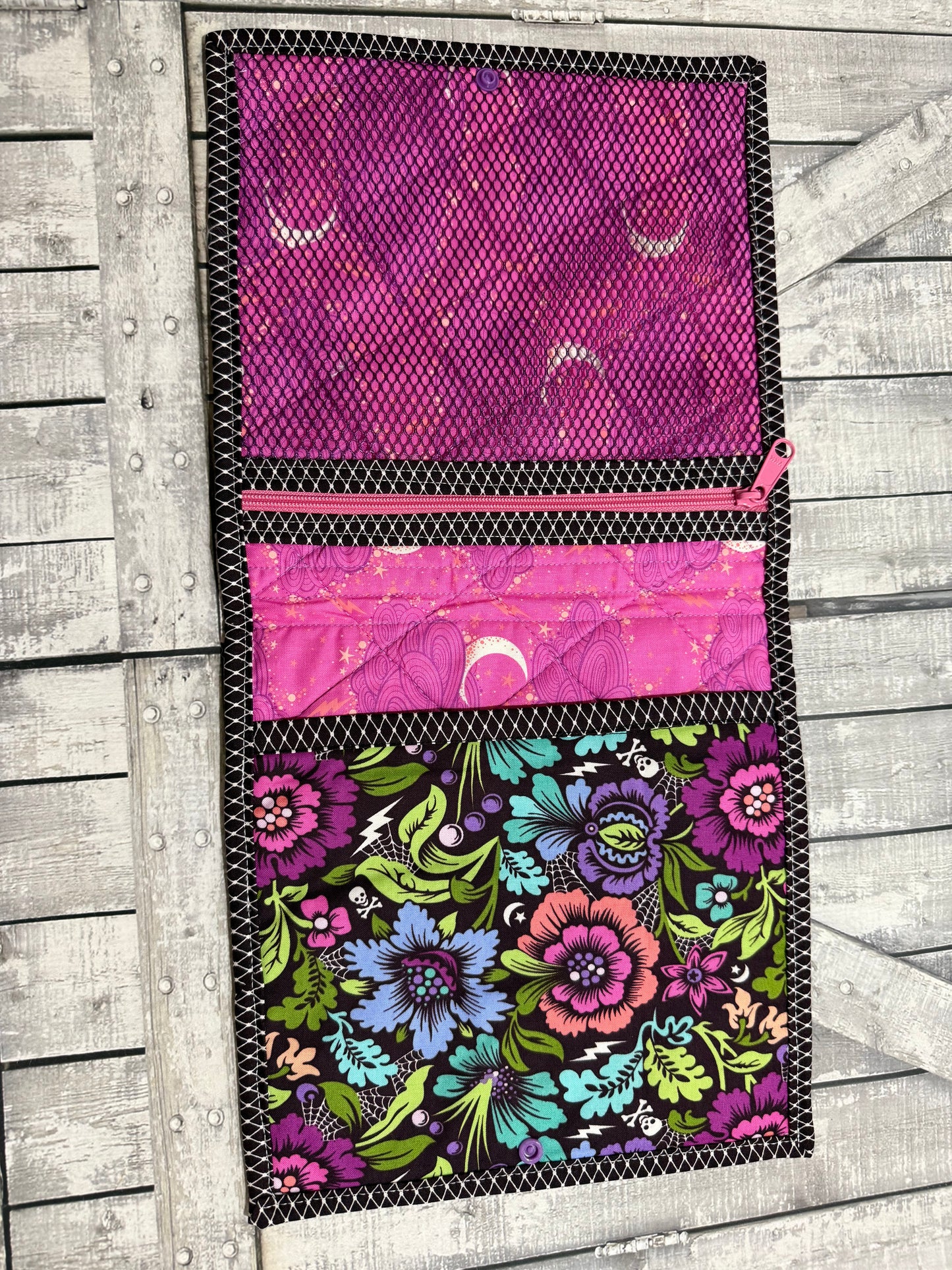 Folio Cross Stitch Bags - NIGHTSHADE DEJA VU Project Bags - Toad Hollow Bags