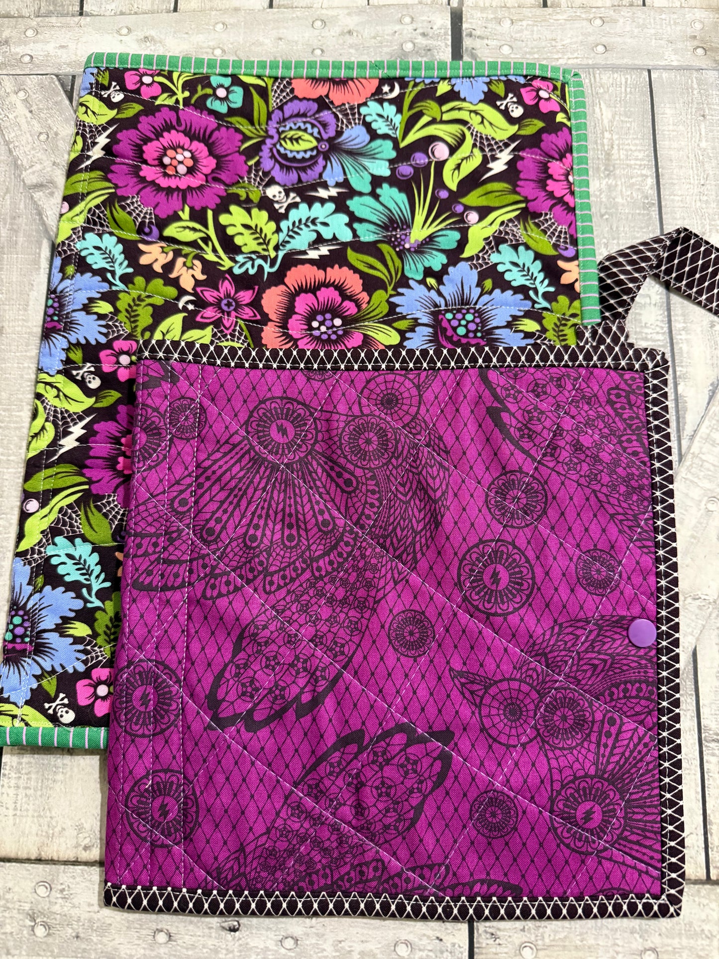 Folio Cross Stitch Bags - NIGHTSHADE DEJA VU Project Bags - Toad Hollow Bags