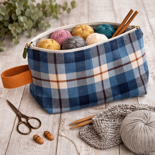 BLUE FLANNEL Project Bag