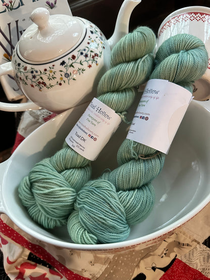 SAGE, Hand Dyed Superwash Merino Yarn,Toad Hollow Yarns