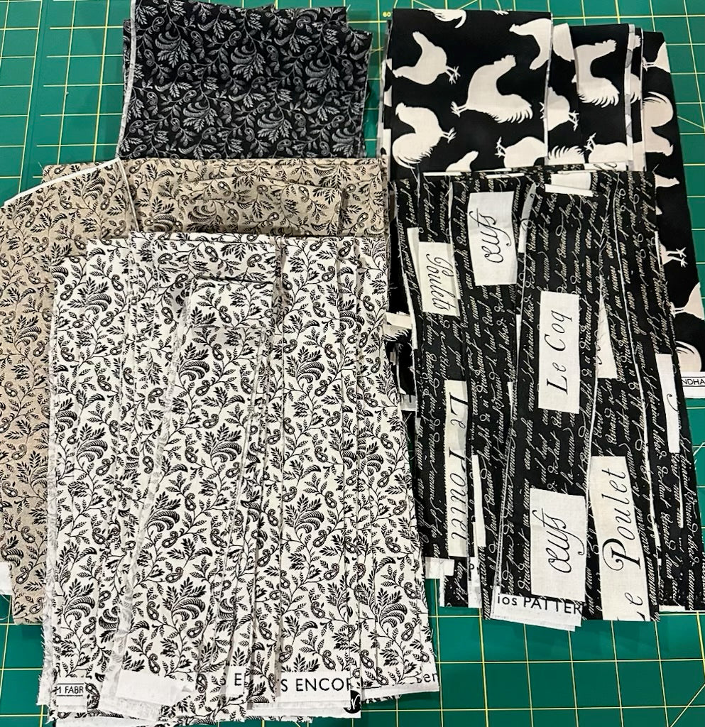 LES POULETS SCRAP BUNDLE by Whistler Studio 100% Cotton, Toad Hollow Fabrics