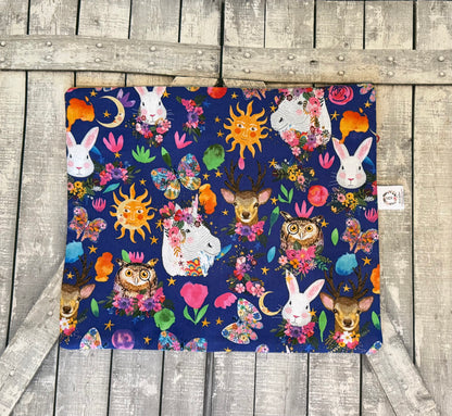 Zippered Cross Stitch Bag - MAGIC FRIENDS from Mia Charro's Magical Friends line - Project Bags - Toad Hollow Bags