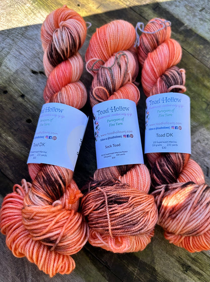 TURNING RED - March’s Disney Collection yarn, Hand Dyed Superwash Merino Yarn,Toad Hollow Yarns