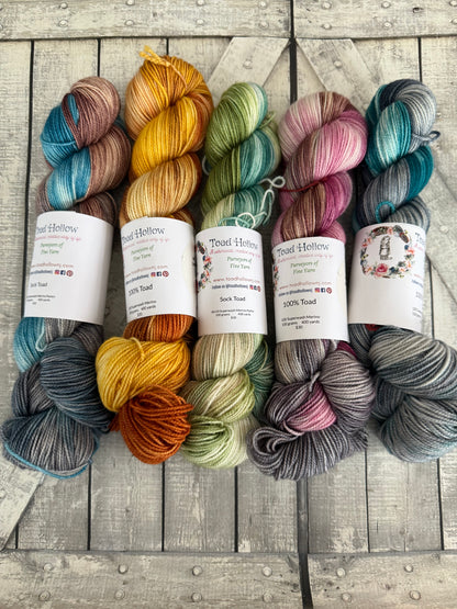 ALL CREATURES GREAT AND SMALL Mini Skein collection, Toad Hollow Yarns