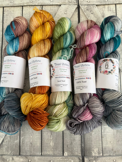 ALL CREATURES GREAT AND SMALL Mini Skein collection, Toad Hollow Yarns