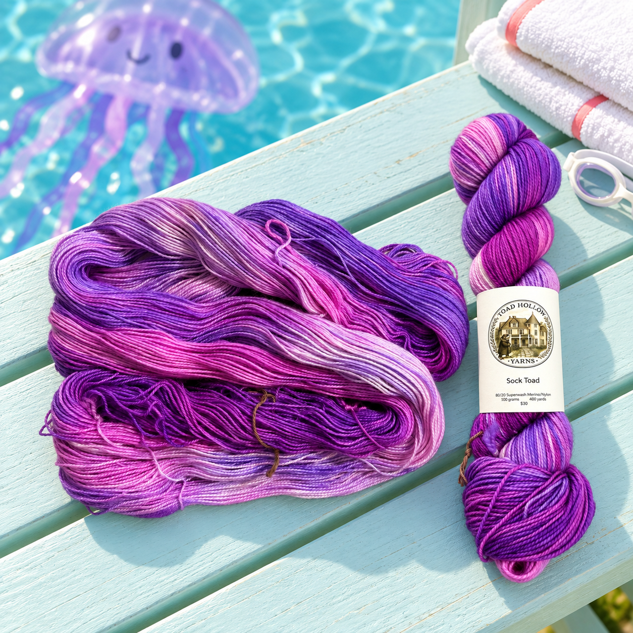 Jellyfish guards complete with pink and purple jellyfish inspiration