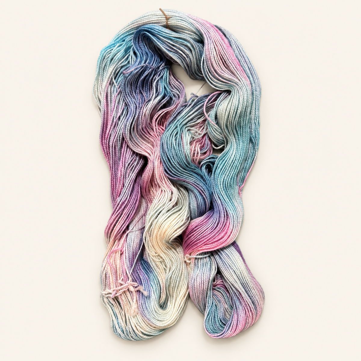 KITTY HAWK Hand-dyed yarn - Pink, Blue & Grey variegated yarn from the Road Trip Collection|Fingering, DK, Worsted, and Bulky Superwash Merino yarn| Toad Hollow Yarns