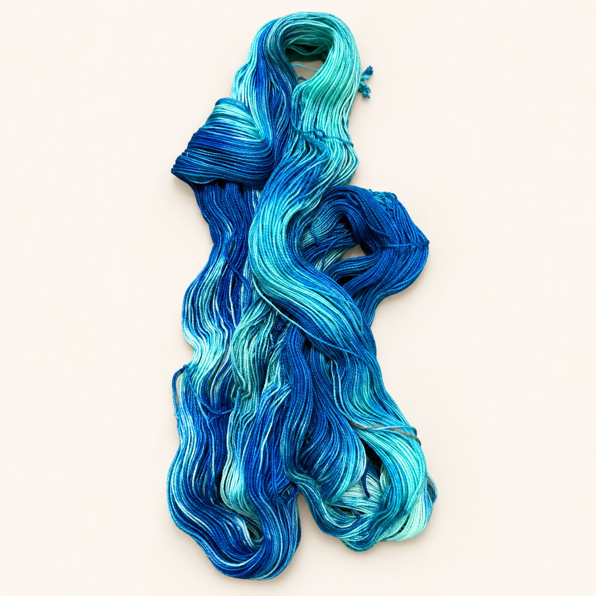 CHESAPEAKE Hand-dyed yarn - Blue & Turquoise variegated yarn from the Road Trip Collection|Fingering, DK, Worsted, and Bulky Superwash Merino yarn| Toad Hollow Yarns