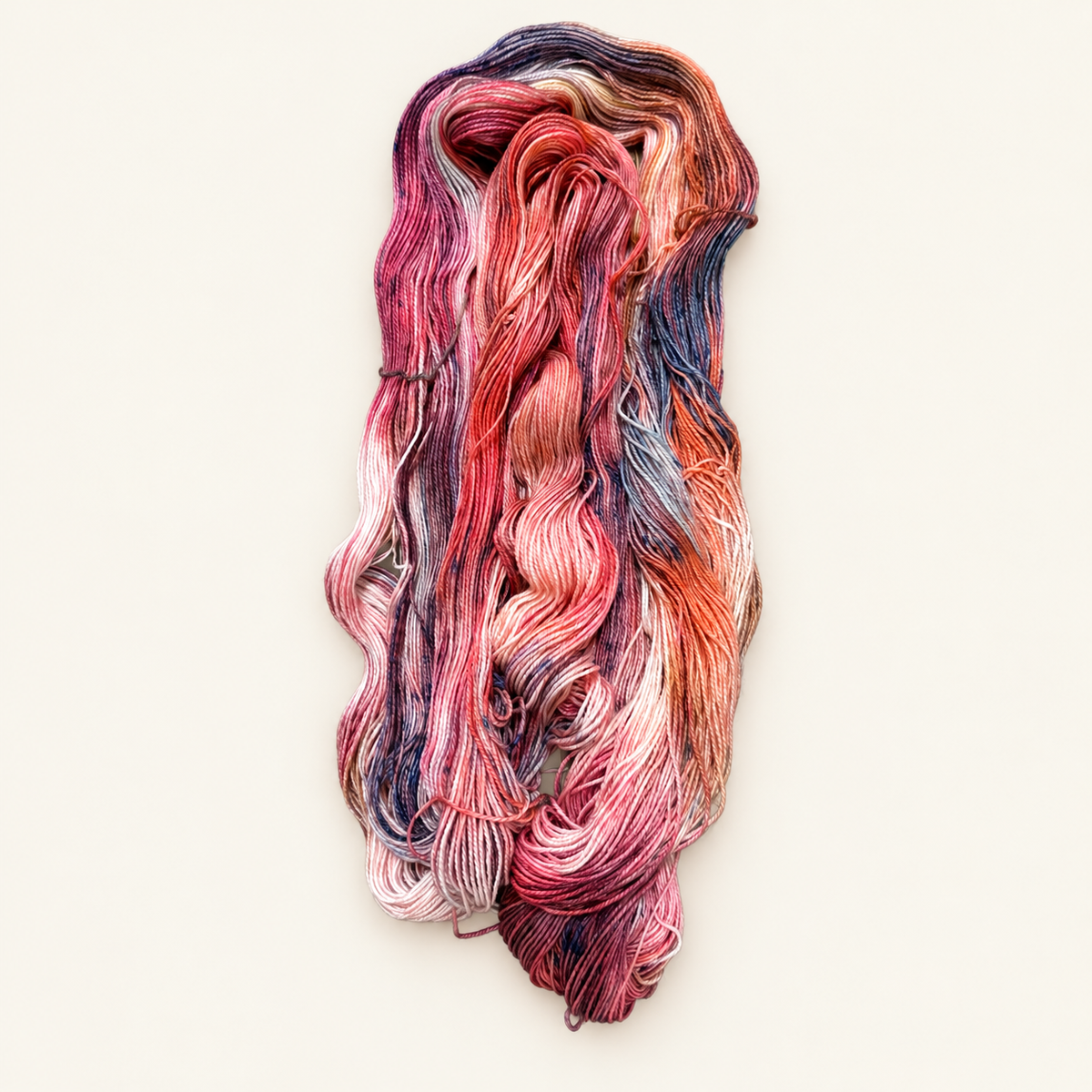 GARDEN STATE Hand-dyed yarn - Tomato red & blue variegated yarn from the Road Trip Collection|Fingering, DK, Worsted, and Bulky Superwash Merino yarn| Toad Hollow Yarns