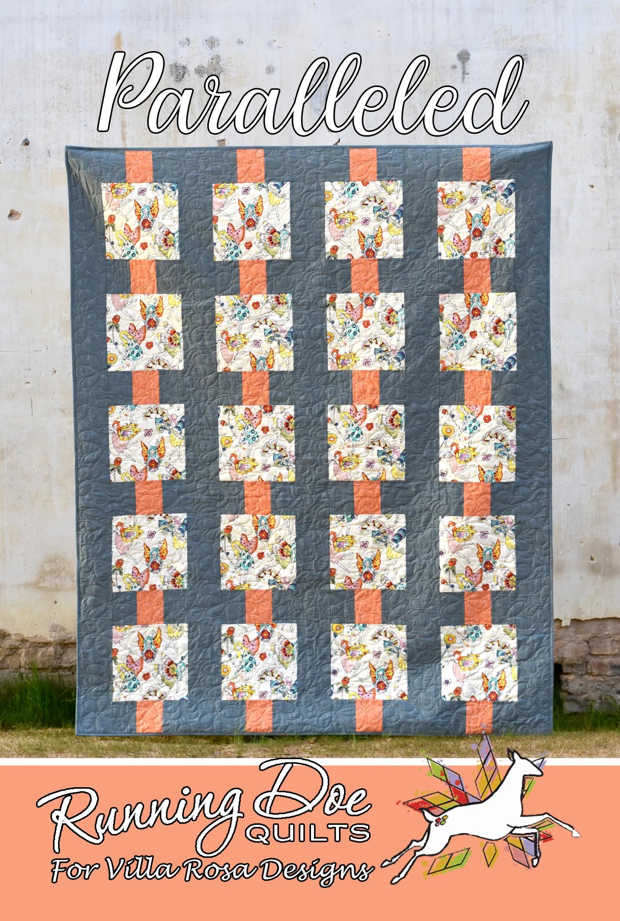 PARALLELED QUILT PATTERN from Villa Rosa Designs, Toad Hollow Fabrics