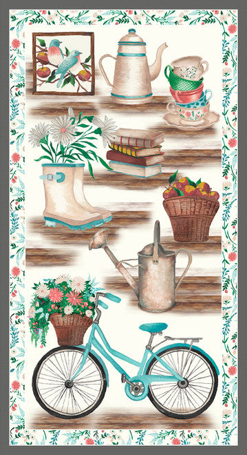 COTTAGE CORE 24” Panel - Rural Fantasy by Elizabeth Medley for Blank Quilting,100% Cotton, Toad Hollow Fabrics
