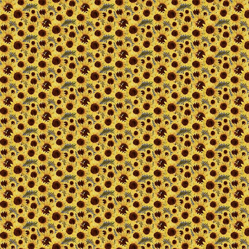 SUNFLOWER FIELD from Locally Grown by Beth Albert for 3 Wishes, Toad Hollow Fabrics